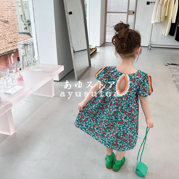 ワンピース キッズ 子供服 女の子 夏服 半袖 花柄ワンピース 韓国子供服 ベビー服 子供ドレス 女児 お姫様 誕生日 七五三 おしゃれ 可愛い 旅行 海 涼しい 新品 Y アユストア 通販 Yahoo ショッピング