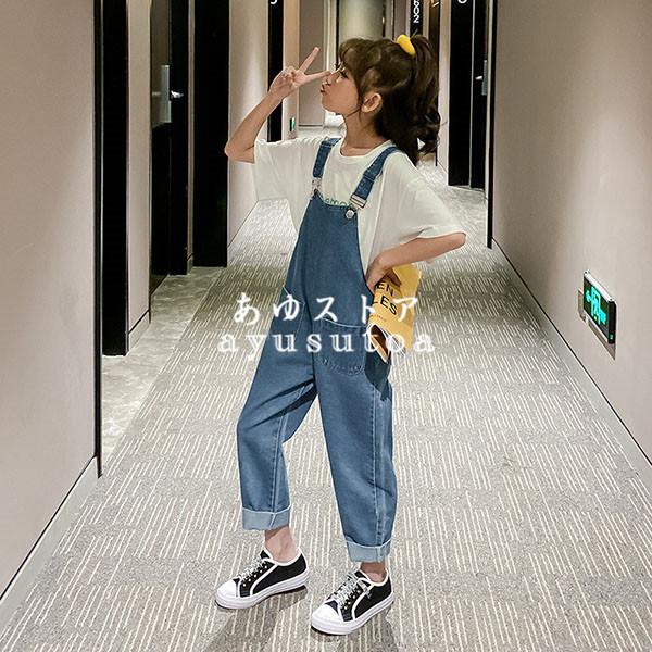 デニムパンツ キッズ 子供服 女の子 ロングパンツ 春夏 長ズボン ボトムス ジーンズ サロペット 韓国子供服 ベビー服 ジュニア おしゃれ 可愛い 新品 160 150 Y アユストア 通販 Yahoo ショッピング