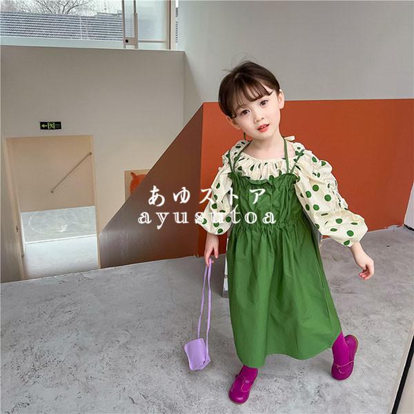 子供服 女の子 セットアップ キッズ 春服 トップス ブラウス シャツ ドット柄 ワンピース 韓国子供服 ベビー服 おしゃれ 可愛い 新品 130cm 1cm 110cm 100cm Y アユストア 通販 Yahoo ショッピング