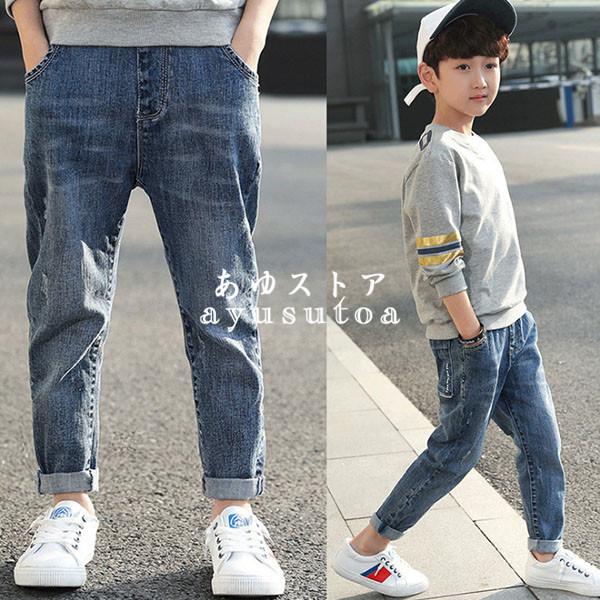 デニムパンツ キッズ 子供服 男の子 ロングパンツ 春夏秋 長ズボン ボトムス ジーンズ ストレッチパンツ 韓国子供服 ベビー服 ジュニア おしゃれ 可愛い 新品 Y アユストア 通販 Yahoo ショッピング