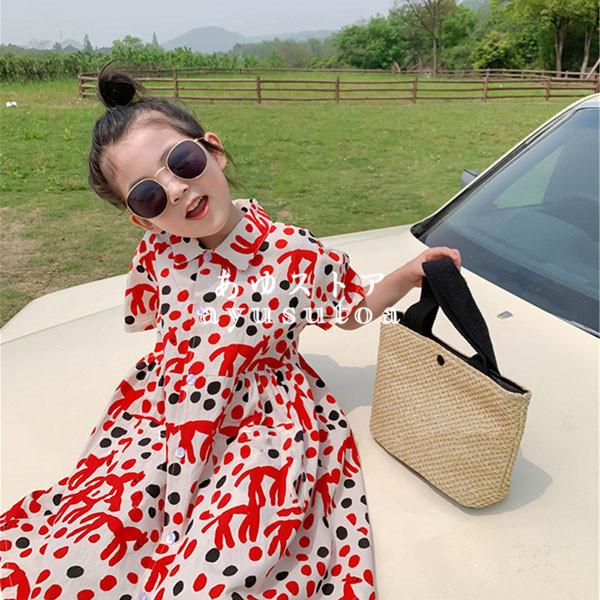 ワンピース キッズ 夏服 子供服 女の子 半袖 シャツワンピース ドット柄 韓国子供服 ベビー服 子供ドレス 結婚式 お姫様 誕生日 七五三 おしゃれ 可愛い 新品 Y7505 アユストア 通販 Yahoo ショッピング