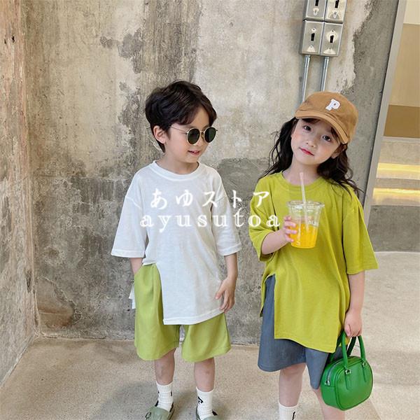 子供服 Tシャツ 女の子 男の子 春夏 半袖 キッズ トップス カットソー Tシャツ 無地 韓国子供服 ベビー服 おしゃれ 可愛い カジュアル 薄手 涼しい 誕生日 新品 Y アユストア 通販 Yahoo ショッピング