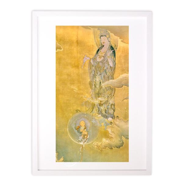版画 絵画 名画 日本画 悲母観音 狩野芳崖 インテリア 壁掛け 額入り アート モダン アートフレーム おしゃれ