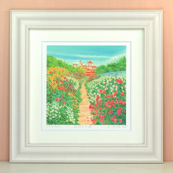絵画 壁掛け「コスモスにかこまれて2」くりのき はるみ/額装込 ジクレー版画 楽天市場】くりのき はるみの通販