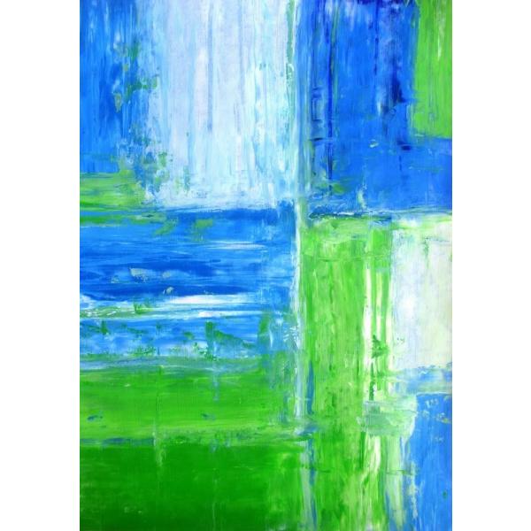 絵画 インテリア絵 額付( 青緑＋金色の枠 )油絵 uF6-062803 風景 絵画 インテリア絵 額付( 青緑＋金色の枠 )油絵 uF6-062803 風景