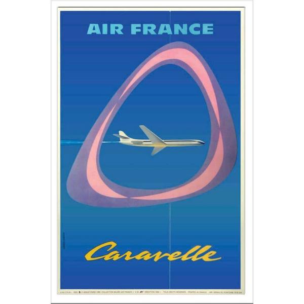 ポスターフレーム Jean Colin Air France Caravelle(ジャン・コラン 