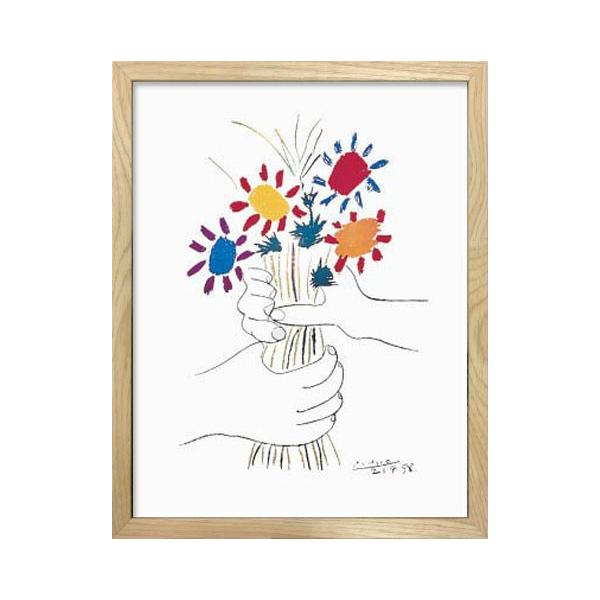 名画アートフレーム 花束を持つ手 パブロ・ピカソ(Pablo Picasso)/絵画