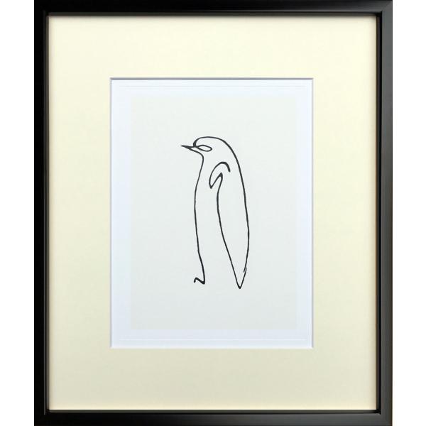 名画アートフレーム ペンギン(Le pingouin) パブロ・ピカソ(Pablo Picasso) シルクスクリーン/絵画 壁掛け 壁飾り インテリア 油絵 花 アートパネル ポスター 絵