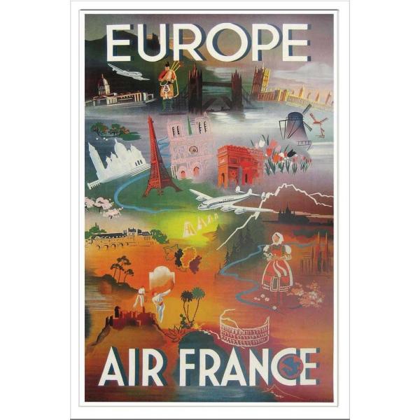 ポスターフレーム Robert Feicucci Air France Europe(ロバートファル