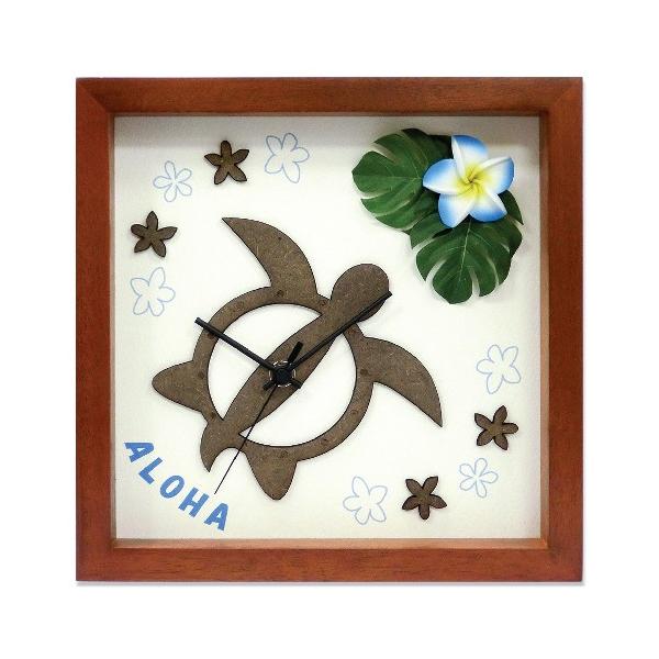 v Hawaiian Clock Honu Flower-BR Blue EH[NbN CeA Ǌ| Mtg v[g Vzj  A[g