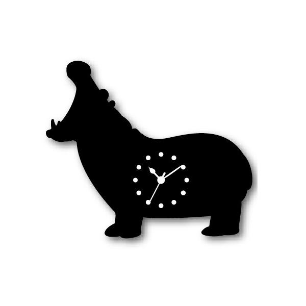 v Silhouette Clock Hippopotamus EH[NbN CeA Ǌ| Mtg v[g Vzj  A[g