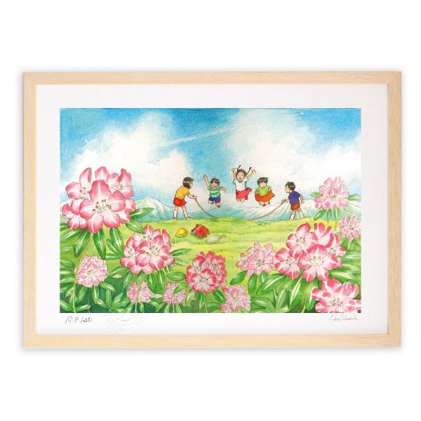 絵画 石楠花 しゃくなげ の咲く丘 絵画 壁掛け 壁飾り インテリア 油絵 花 アートパネル ポスター 絵 額入り リビング 玄関 Nat 0 日本唯一の風景専門店 あゆわら 通販 Yahoo ショッピング