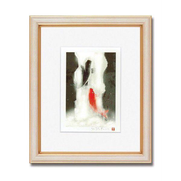 版画・風水画 吉岡浩太郎『開運』風水額(太子) 「夫婦滝昇り鯉 版画・風水画 吉岡浩太郎『開運』風水額(太子) 「夫婦滝昇り鯉