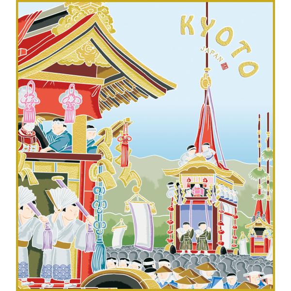 色紙  色紙掛けなし 色紙絵  和風 祇園祭  モダン 掛軸 床の間 和室 おしゃれ 壁掛け 絵