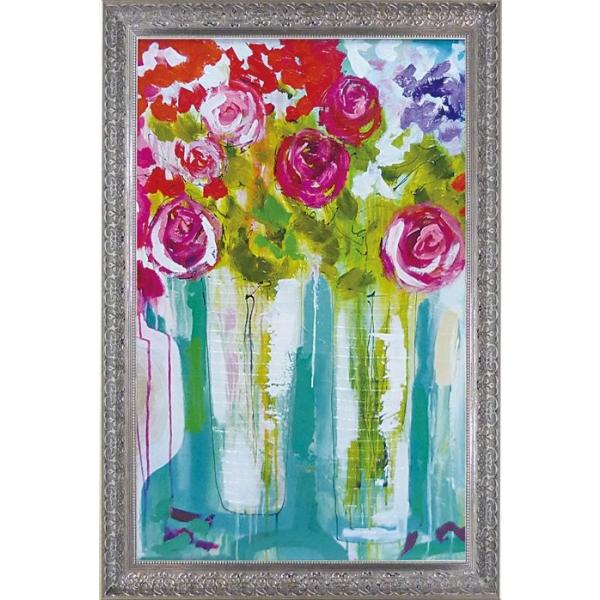【額縁付き】薔薇 油絵【壁掛け可能】 5278m-1.jpg