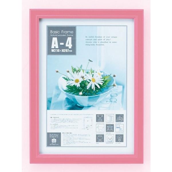 A4フレーム A4サイズ ピンク 絵画 壁掛け 壁飾り インテリア 油絵 花