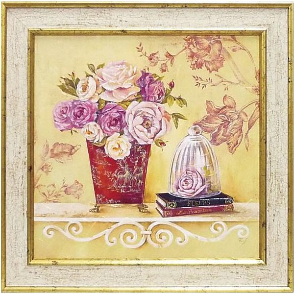 絵画 インテリア　絵　額付 (黒) 油絵　F4-090416　花 (ゆり) 絵画 インテリア 絵 額付 (黒) 油絵 F4-090416 花 (ゆり) 絵画
