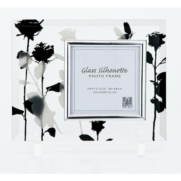 フォトフレーム ゆうパケット グラスシルエット 1ウィンドー (ミックス