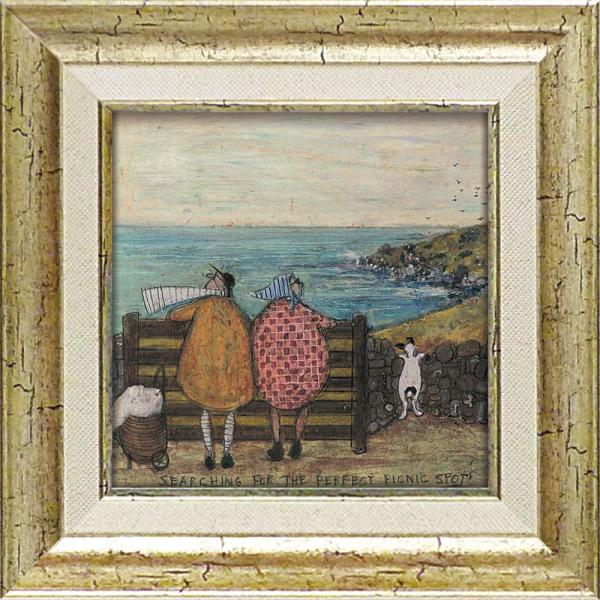額画　現代アート　インテリア　オシャレ　tomo 絵画 サム トフト「ピクニックの穴場を探そう」 ゆうパケット