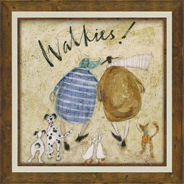 親子で散歩　額縁入り　絵画 絵画 サム トフト「おさんぽ！」 かわいい 壁掛け 額付 アート