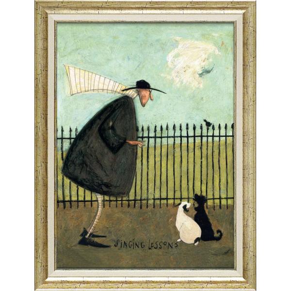 絵画 サム トフト「歌のレッスン」 アートフレーム インテリア 壁飾り 額付き プレゼント ギフト おしゃれ 壁掛け 絵 イラスト リビング 玄関 御祝