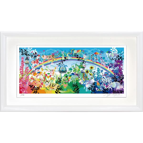 絵画 ほらぐちかよ 巡り巡りまたいつかきっと会える（Ｃ６７３０） インテリア 壁 に飾る絵 リビング 玄関 ギフト 御祝 贈り物 おしゃれ 壁掛け