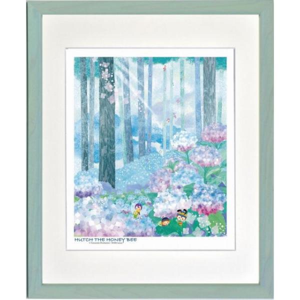 絵画　生き物　花　作品 絵画 昆虫物語みなしごハッチ あじさい七変化(四ツ) はりたつお