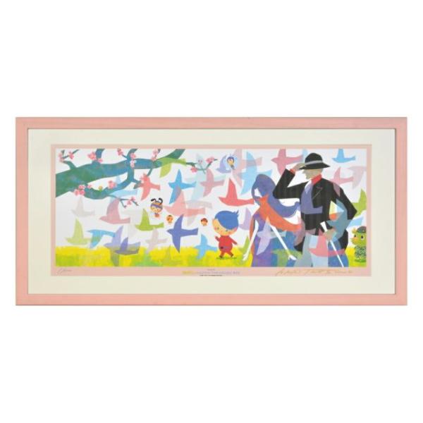 絵画 春へむかう(L) はりたつお ベム x HUTCH 壁掛け 絵