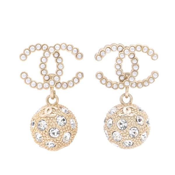 CHANEL（シャネル） ココマークピアス 22A メタル ミラーボール ミラー