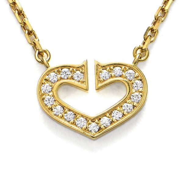 Cartier（カルティエ） Cハートネックレス ダイヤモンド K18YG ハートC