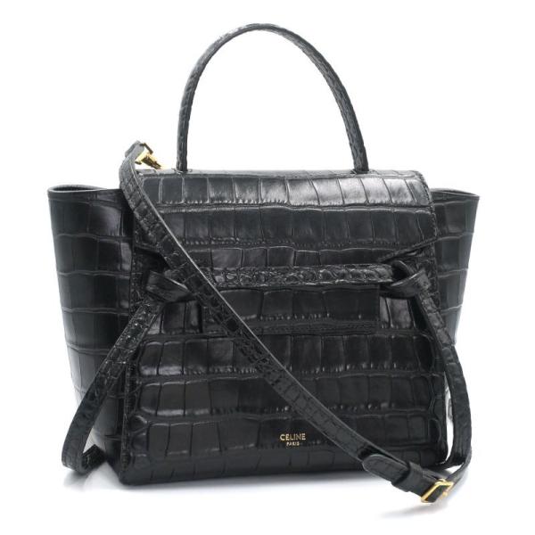 CELINE（セリーヌ） ベルトバッグ ナノ クロコ型押しレザー 189003