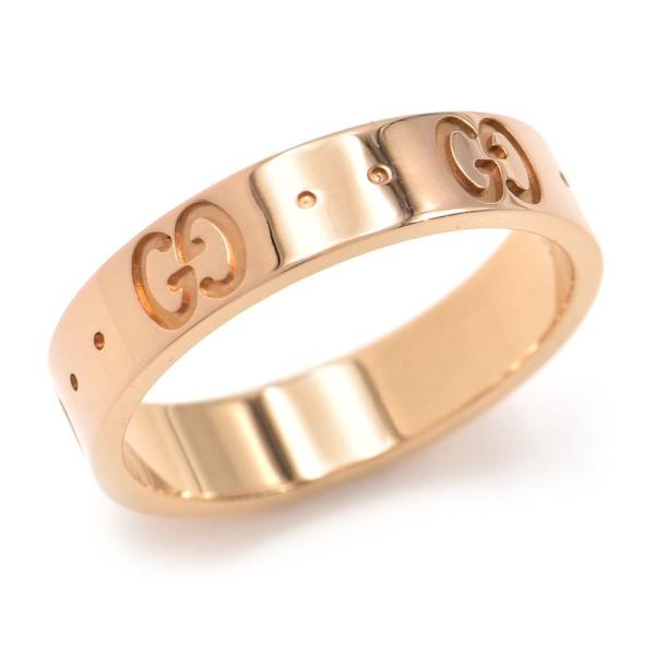 GUCCI グッチ アイコンスリムリング #9 9号 K18PG インターロッキングG  