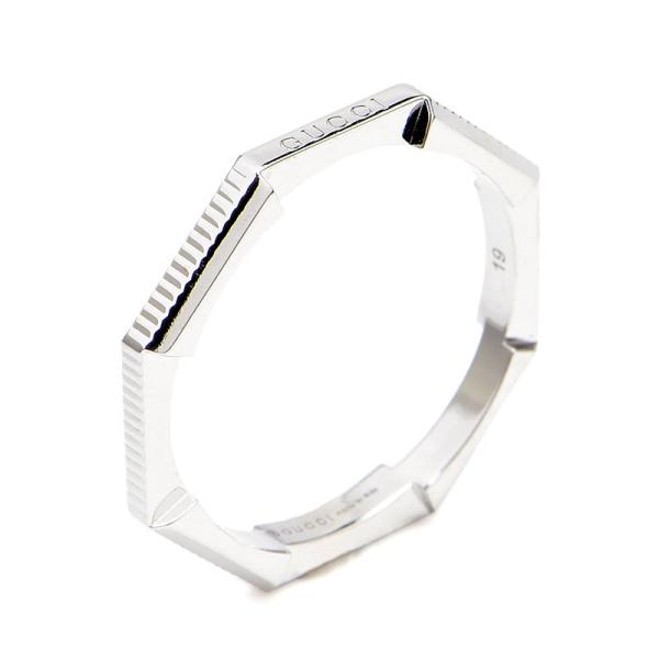 グッチ リンクトゥラブリング #19 18号 K18WG 新品仕上済 オクタゴン 8  