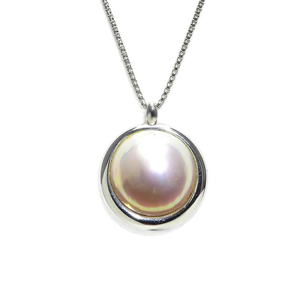 TASAKI（タサキ） 約13mm天然マベパールネックレス K18WG 真珠