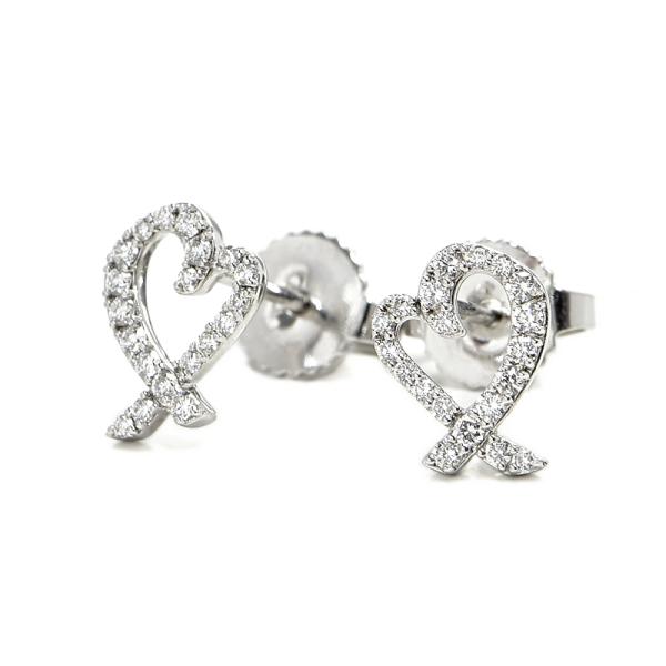 TIFFANY&Co.（ティファニー） ラビングハートダイヤモンドピアス K18WG