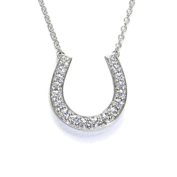 【美品】ティファニー ホースシュー 馬蹄 ネックレス ダイヤ ホワイトゴールド 美品】ティファニー ホースシュー 馬蹄 ネックレス ダイヤ ホワイト