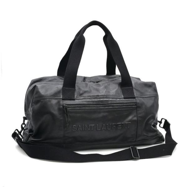 NUXX ヌックス ダッフルバッグ ボストンバッグ 黒　サンローラン ヌックス ダッフルバッグ ボストンバッグ レザー ファブリック