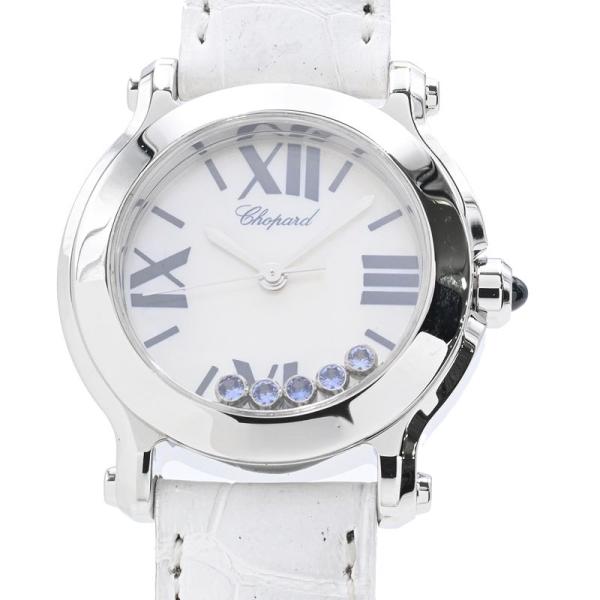 ショパール Chopard 278509-3004 ハッピースポーツ ムービング5Pダイヤ クォーツ レディース 箱・保証書付き_900210【ev10】 Chopard - ショパール Chopard 278509-3004 ハッピースポーツ