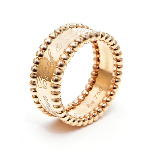 <美品>ヴァンクリーフ&アーペル リング ペルレ シニアチュール K18PG ペルレ（Van Cleef ＆ Arpels） ヴァンクリーフ＆アーペル ペルレ