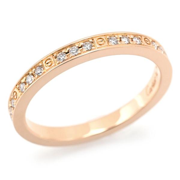 最終セールCartier ミニラブ パヴェ K18PG 8号(48) リング LOVE（Cartier） カルティエ ラブ リング パヴェセッティング ミニ