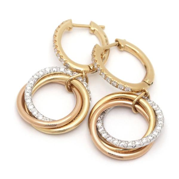 TRINITY（Cartier） カルティエ トリニティイヤリングセミパヴェ