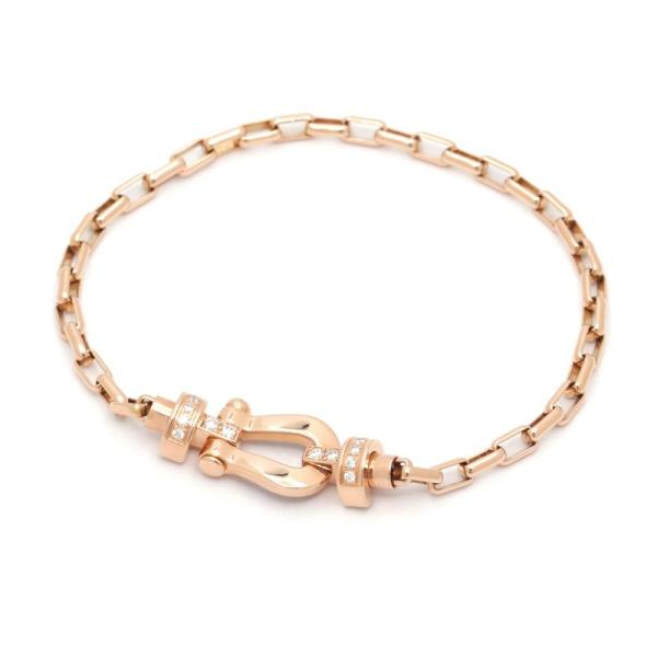 フレッド フォース10ブレスレット #14 0B0073-6B1110 K18PG ダイヤモンド 14P ミディアムモデル MM ピンクゴールド 地金7.9g 中古 送料無料