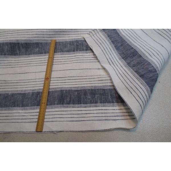 リネン生地 透け感の少ないボーダー 濃紺 オフホワイト ワンピース パンツ 日本製 6379 アザトいのうえ 通販 Yahoo ショッピング