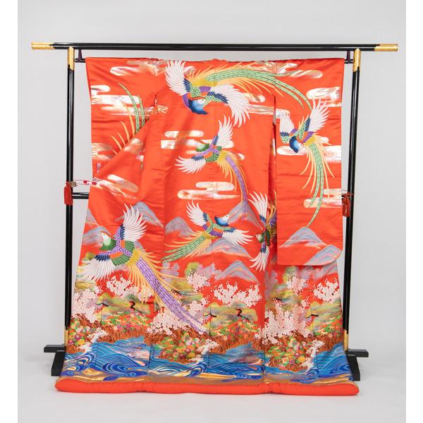 花嫁さんの打掛 朱赤に 霞に雉 26434＃ : あざらし堂ヤフー店 - 通販