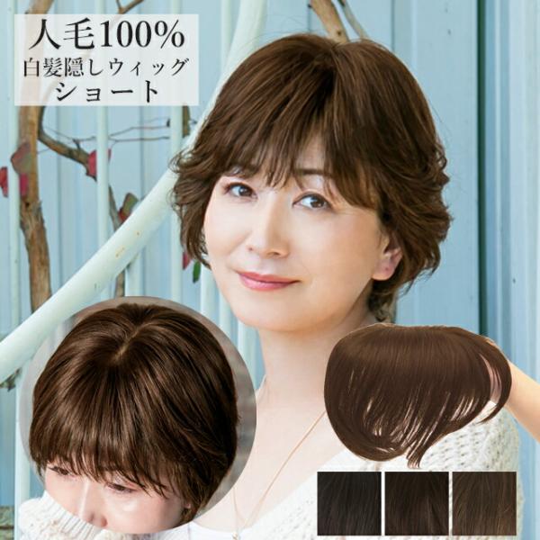 人毛100%☆部分ウィッグ　かつら 白髪隠しW45 楽天市場】【返品・色交換OK】人毛100％ 部分ウィッグ頭頂部