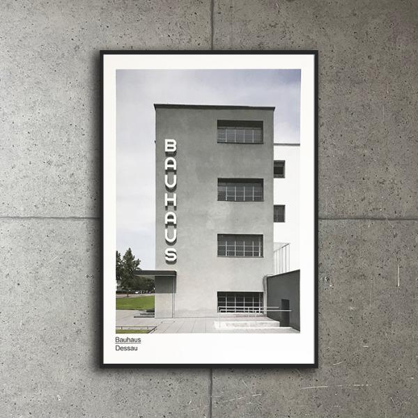 【額装済】バウハウス 建築 額縁付き アートポスター モダン インテリア 額装済/lettering/バウハウス : azポスター - 通販 - Yahoo!ショッピング