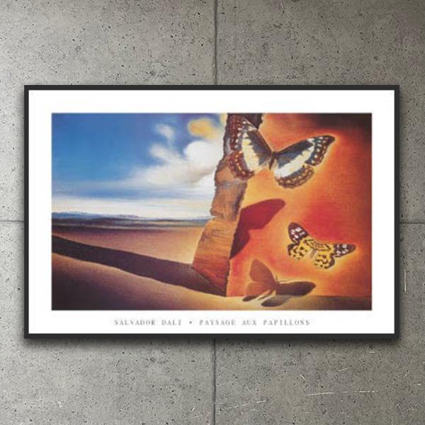 額増済/Paysage aux Papillons/サルバドール ダリ/アートポスター : az