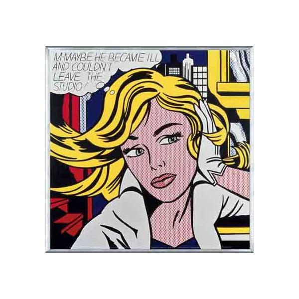 M-Maybe a Girl's Picture、 1965（ロイ リキテンスタイン） 額装品 アルミ製ベーシックフレーム