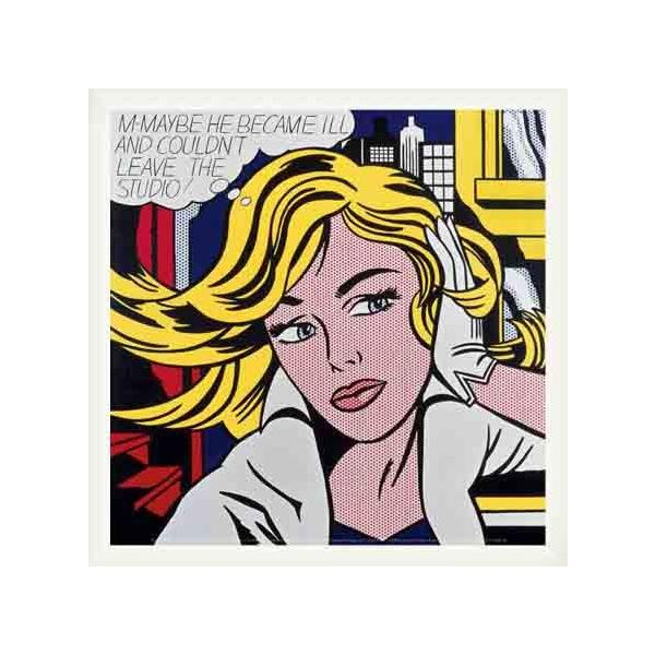 M-Maybe a Girl's Picture、 1965（ロイ リキテンスタイン） 額装品 ウッドベーシックフレーム