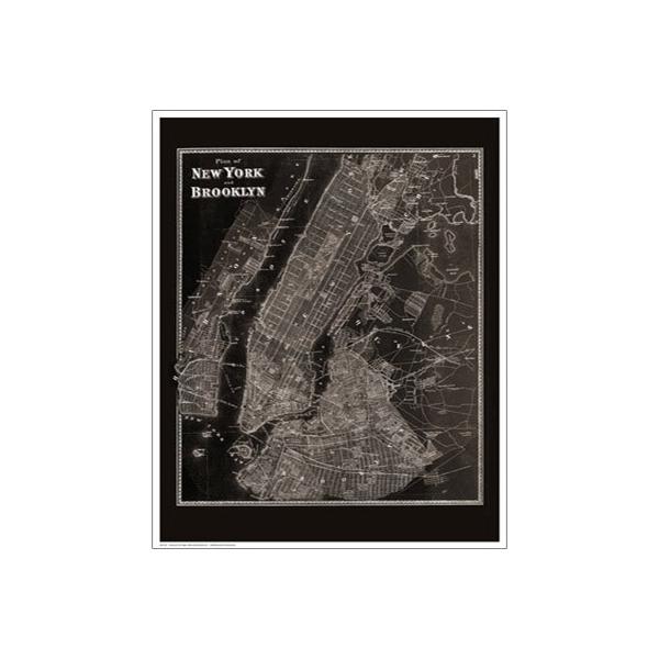 ポスター アート The Plan of New York and Brooklyn 1867